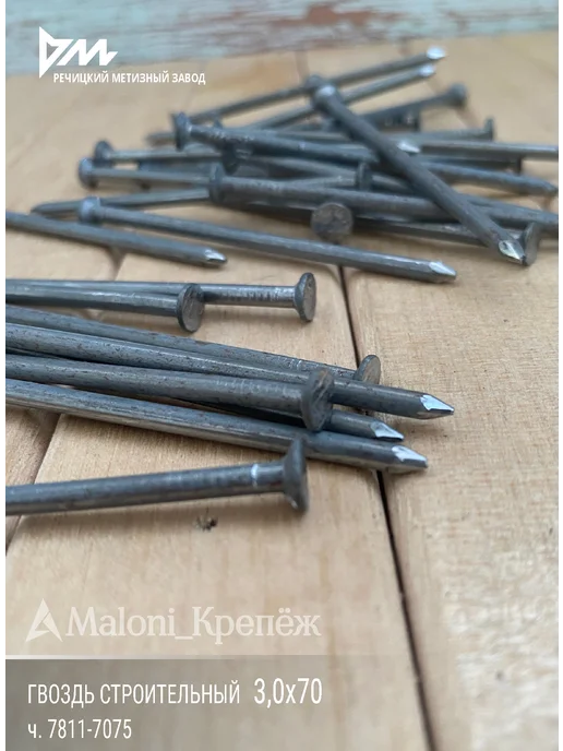 Maloni_Крепёж Гвозди строительные 3х70мм, 1кг, 1 кг, фото 7