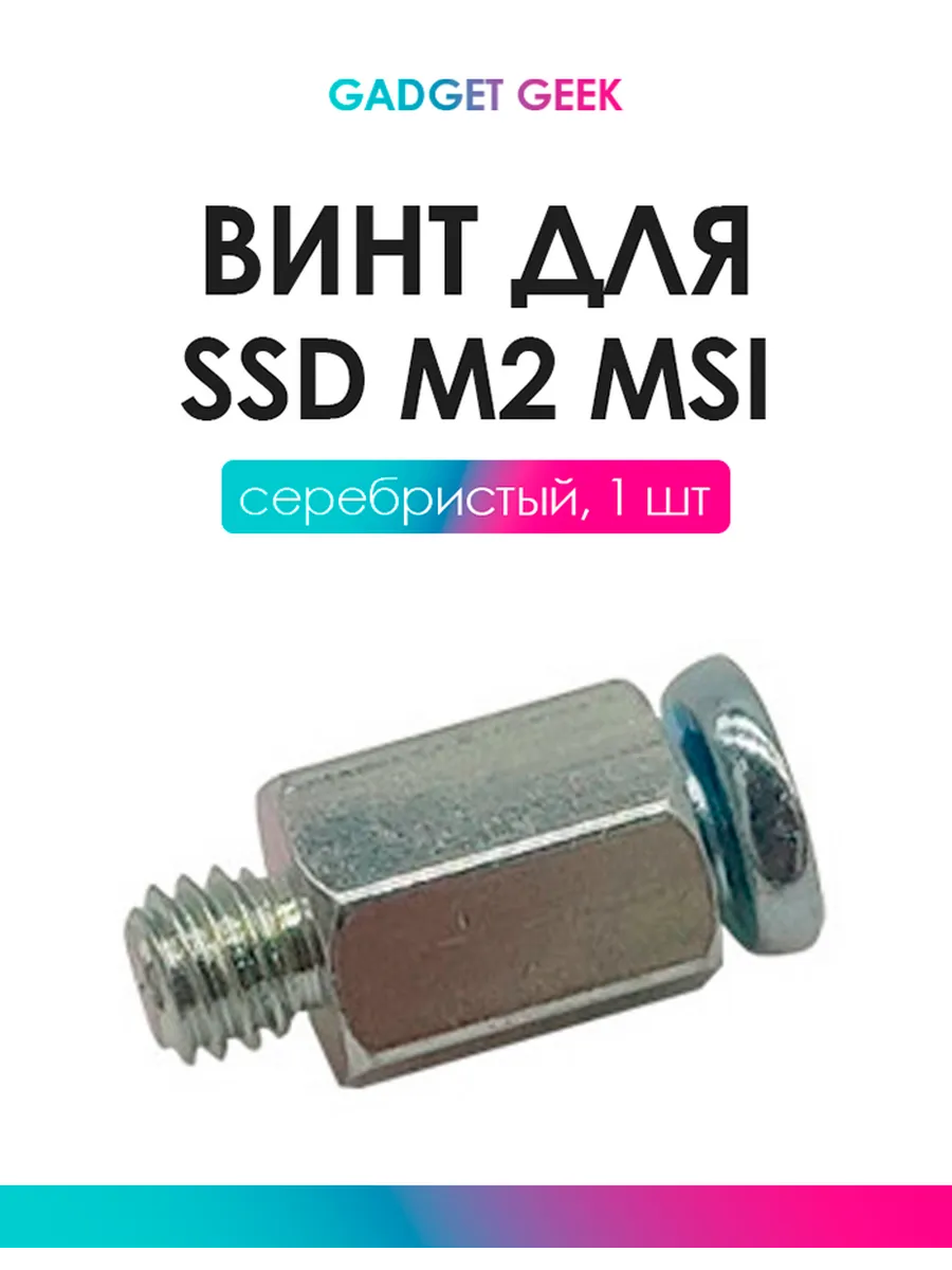Винт для крепления SSD M.2 серебро для мат плат MSI 1шт