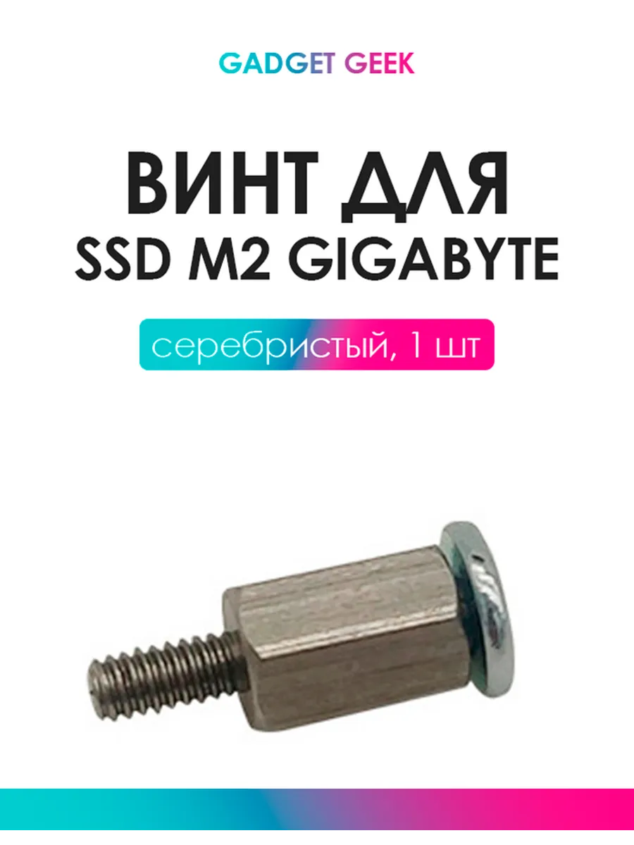 Винт для крепления SSD M.2 серебро для мат плат Gigabyte 1шт
