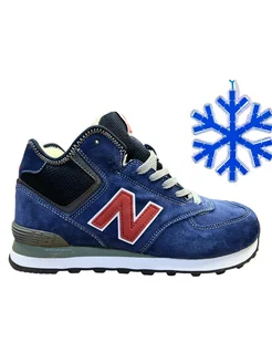 Кроссовки Зимние NB 574 Замша Синие с мехом New Balance 288653310 купить за 4 882 ₽ в интернет-магазине Wildberries