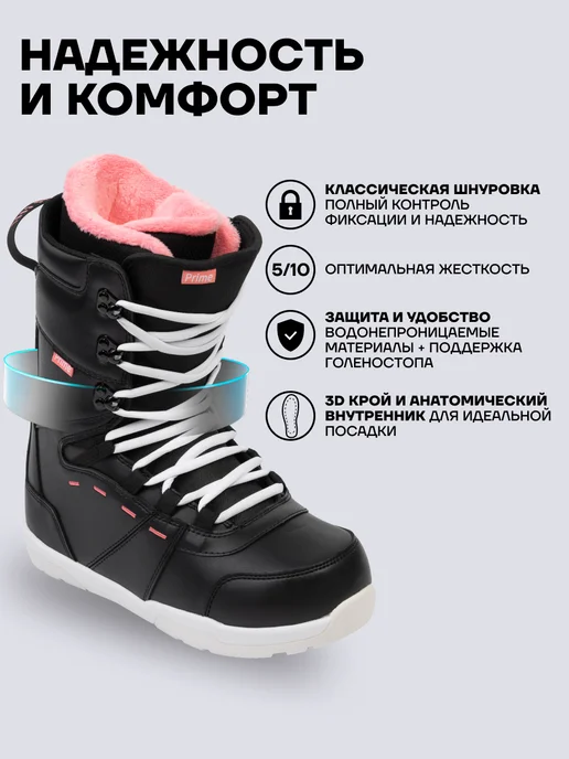 PRIME Snowboards Ботинки сноубордические женские PRIME - FUN F1, черный, фото 2