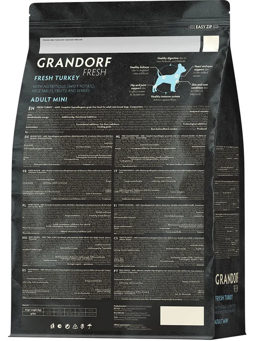 Сухой корм Grandorf' Fresh Батат для собак, мелкие, индейка, 1 кг, фото 2