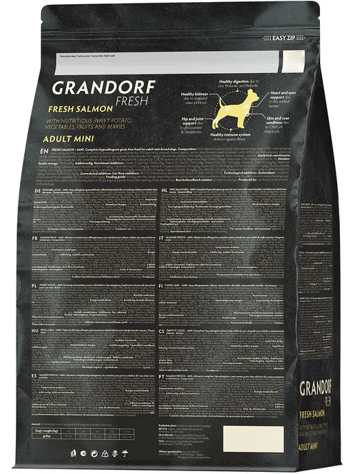 Сухой корм Grandorf' Fresh Батат для собак, мелкие, лосось, 1 кг, фото 2