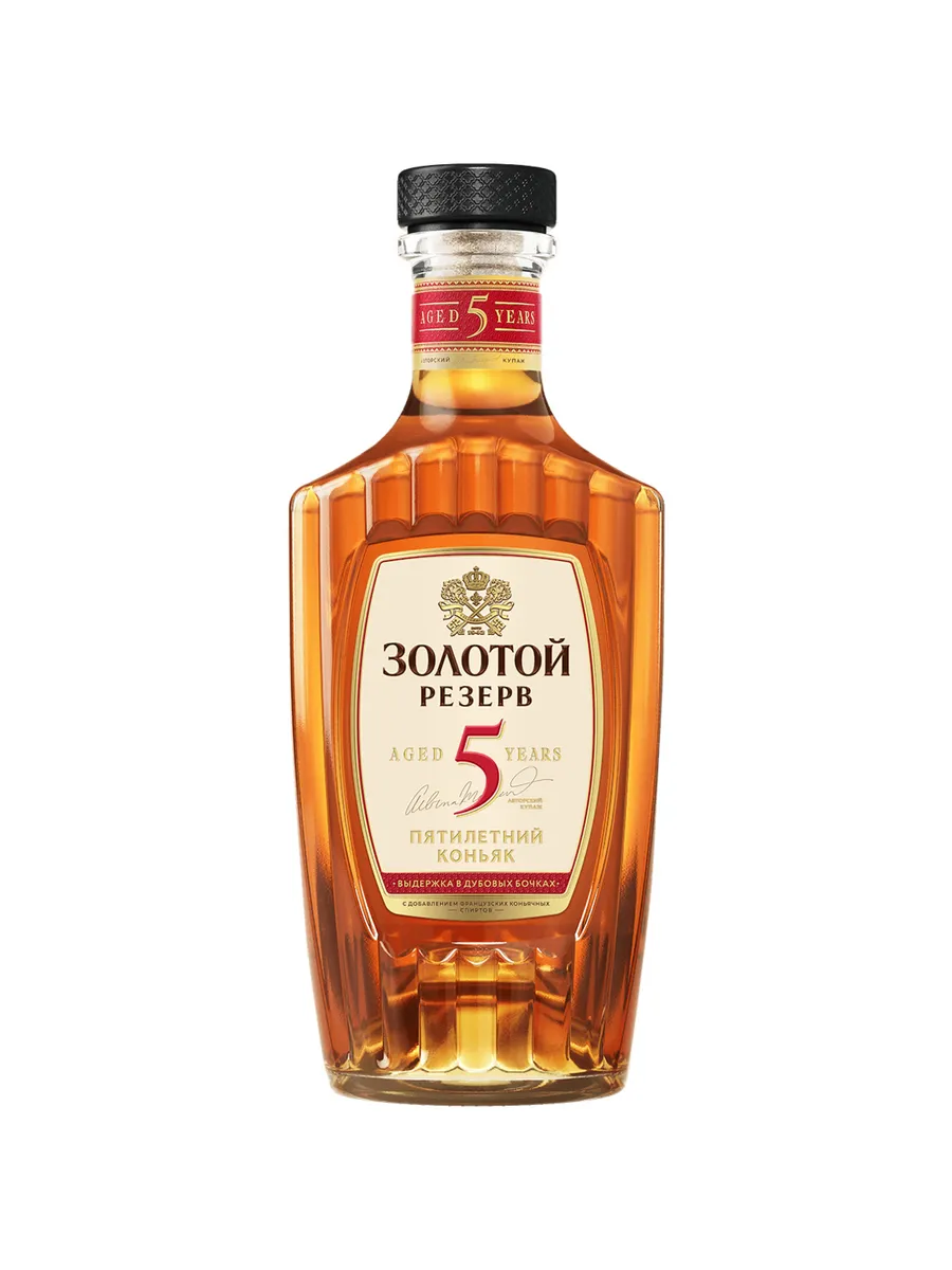 Коньяк Золотой резерв 5 лет 0,5 л