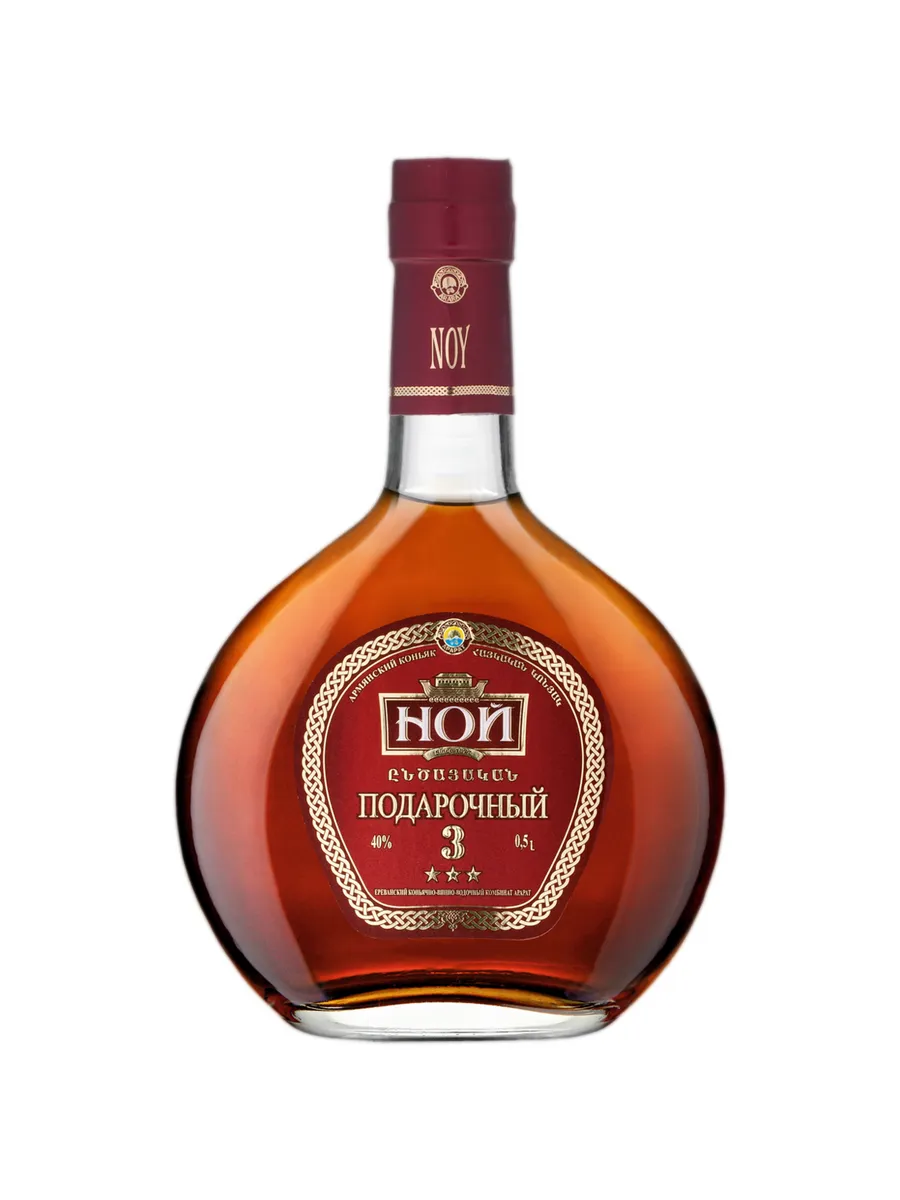Коньяк Ной Подарочный 3 года 0,5 л
