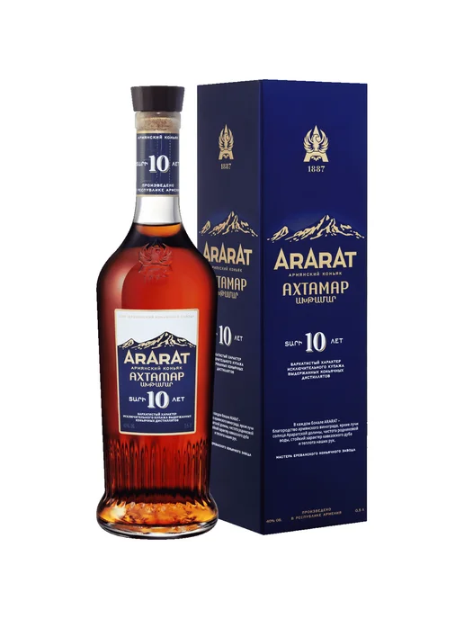 Коньяк Арарат Ахтамар 10 лет 0,5 л в подарочной упаковке, 500 мл