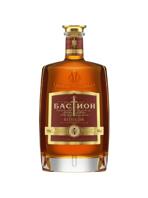 Коньяк Бастион 4 года 1 л, 1 л