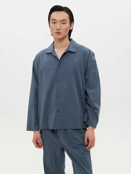 CALVIN KLEIN Пижама домашняя из рубашки и брюк, серый, фото 2