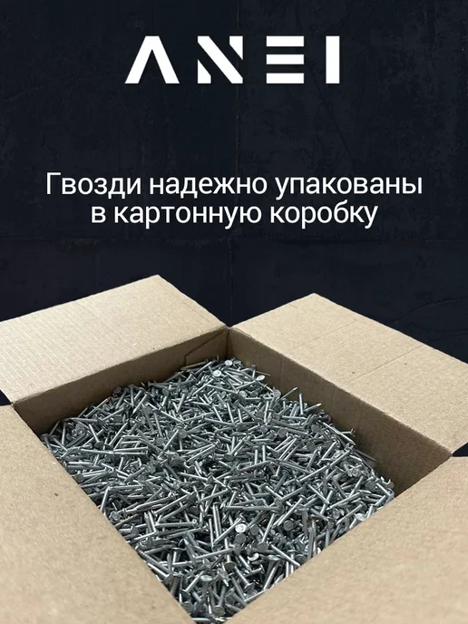 ANEI Гвозди толевые 2 х 25 мм, 2 кг, 3225 штук, 2x25 мм, 200 г, фото 4
