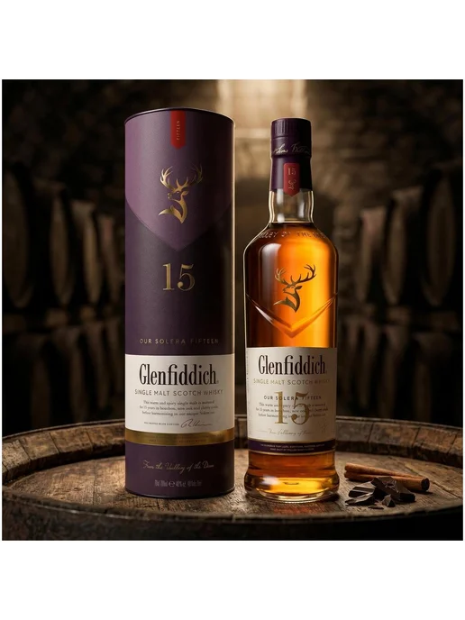 Виски Glenfiddich 15 лет 0,7 л в подарочной упаковке, 700 мл, фото 3