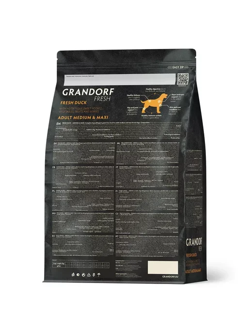 Сухой корм Grandorf' для собак, крупные, средние, утка, 10 кг, фото 2