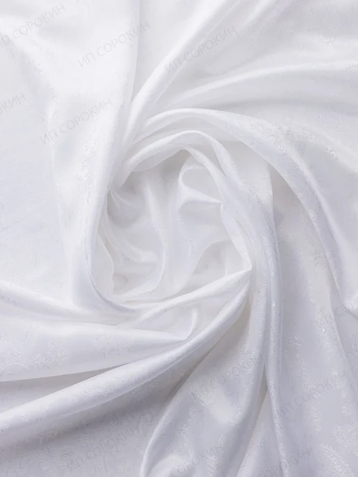 MDC Fabrics Подкладочная ткань жаккард для шитья и рукоделия, белый, фото 3
