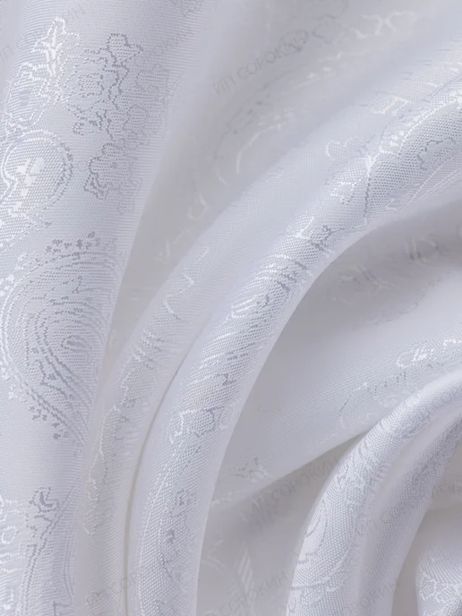 MDC Fabrics Подкладочная ткань жаккард для шитья и рукоделия, белый, фото 6