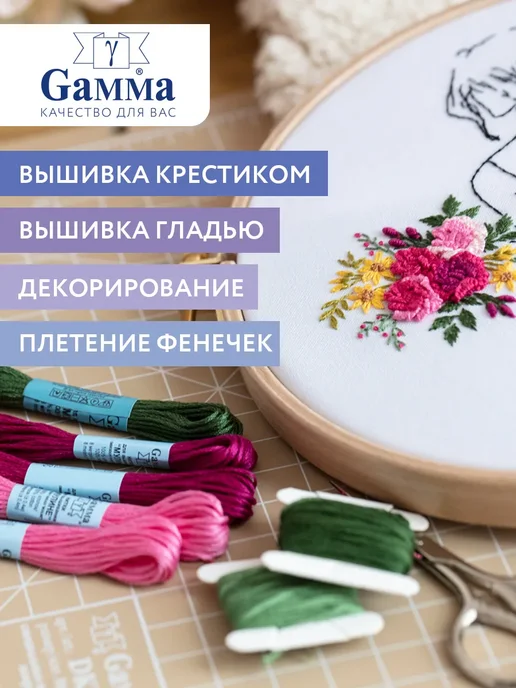 GAMMA Набор ниток мулине металлик Брилл 4шт 50м, 4 шт, фото 5