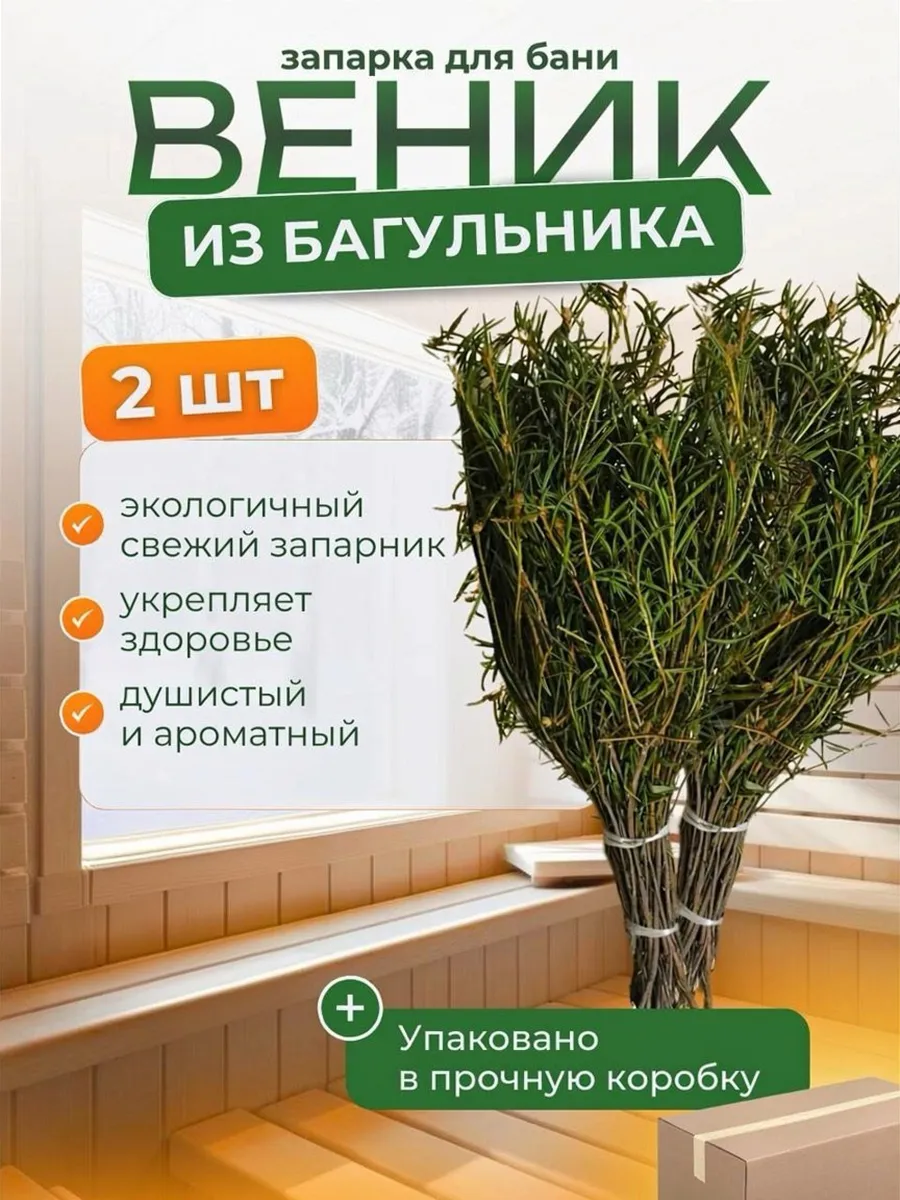 Веники для бани из багульника
