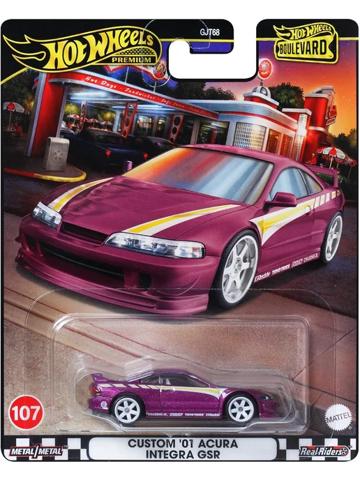 Custom 01 Acura Integra GSR purple Boulevard 2024 107 Hot Wheels 1 889 Wildberries 289393529