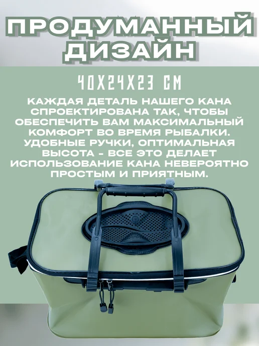 YYDS Кан рыболовный сумка для рыбалки, черный, фото 2