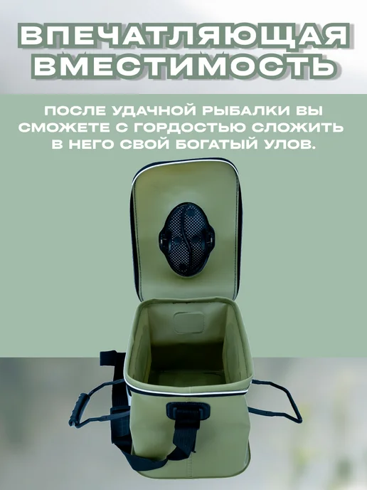 YYDS Кан рыболовный сумка для рыбалки, черный, фото 3