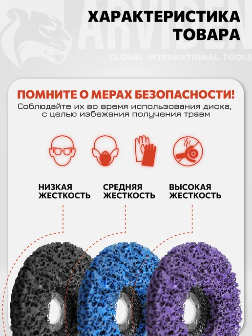 ARVIDEN Диск коралловый зачистной мягкий 125мм для ушм, вариант, фото 2