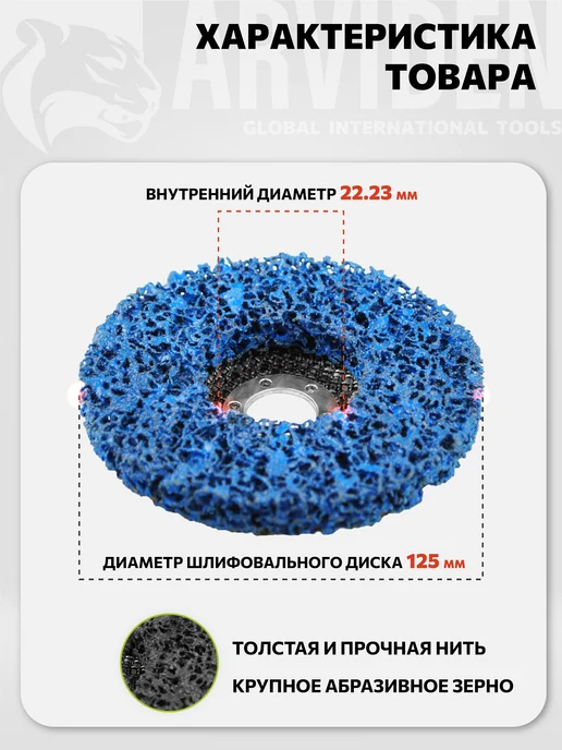 ARVIDEN Диск коралловый зачистной мягкий 125мм для ушм, вариант, фото 5