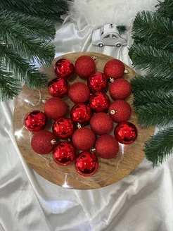 Новогодние елочные игрушки шары набор 20 шт 6см Новый Год 289716438 купить за 318 ₽ в интернет‑магазине Wildberries