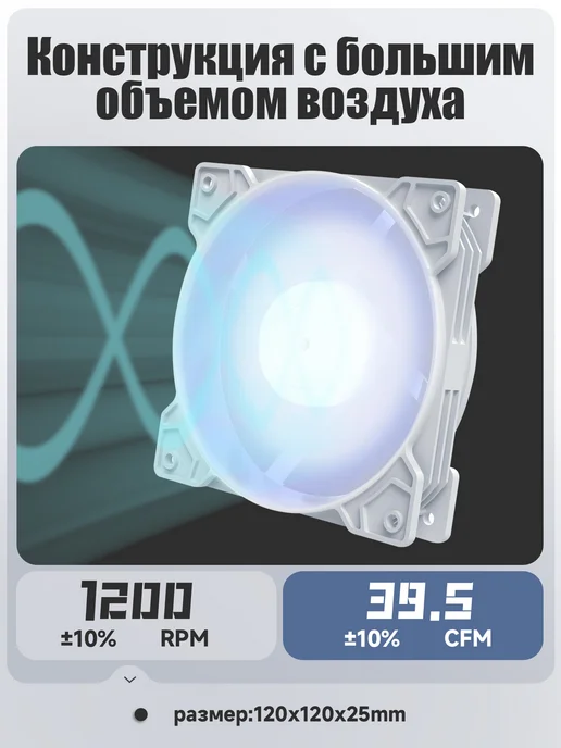 Sakura Vision вентилятор для пк 120мм с RGB 3шт, 3 шт, фото 3