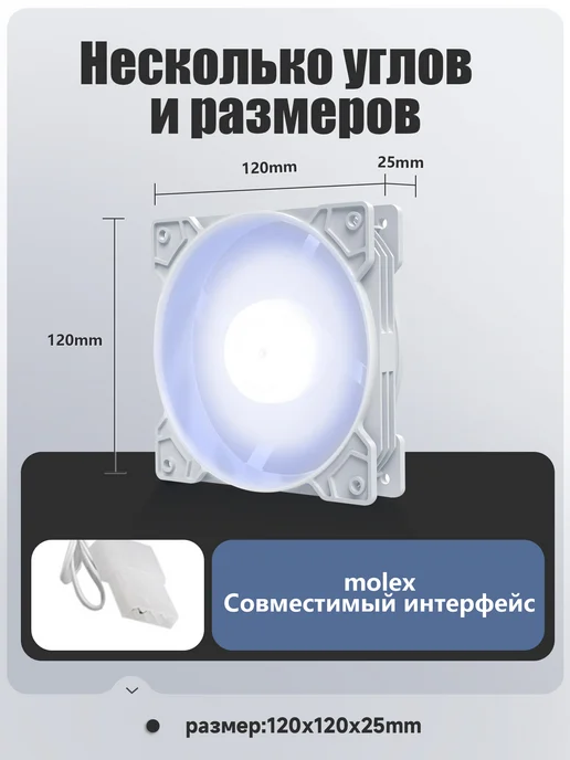 Sakura Vision вентилятор для пк 120мм с RGB 3шт, 3 шт, фото 4