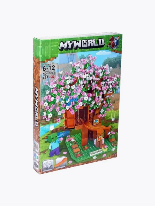 LEGO,, Конструктор Майнкрафт Дерево с цветами 661 деталь, белый, фото 2