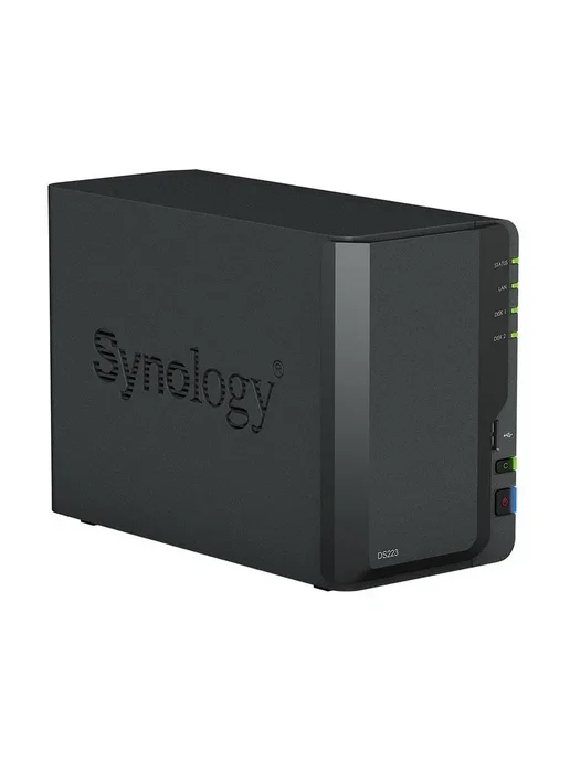 Сетевой накопитель Synology DS223 без HDD, черный
