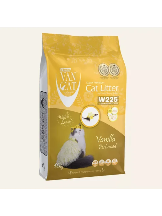 Van cat Комкующийся наполнитель с ароматом ванили, Vanilla 10кг, 10 кг, фото 2