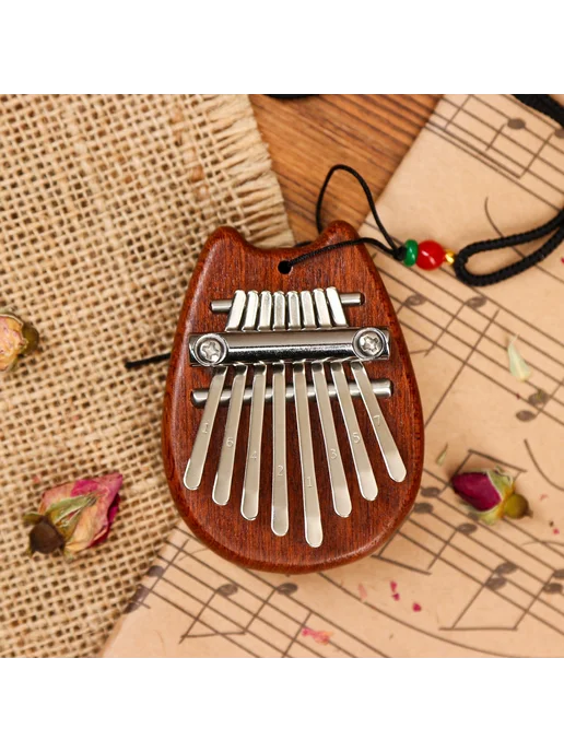 Music Life Калимба "Кошечка" 8 язычков, 5,5 х 7,5 х 1,8 см, 5.5x7.5x1.8 см, фото 2
