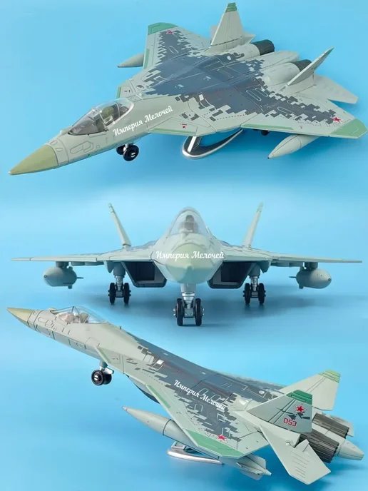 Модель самолета СУ 57 масштаб 1 72, серый, фото 2