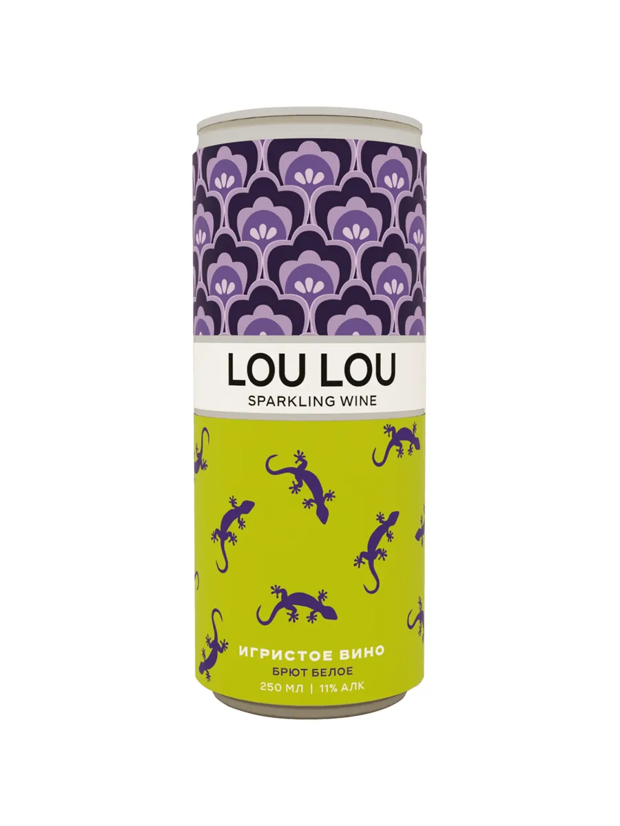 Вино игристое Lou Lou белое брют 0 25 л