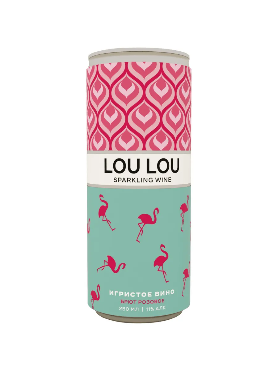 Вино игристое Lou Lou розовое брют 0,25 л