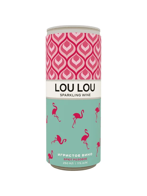 Вино игристое Lou Lou розовое брют 0,25 л, 0,25 л