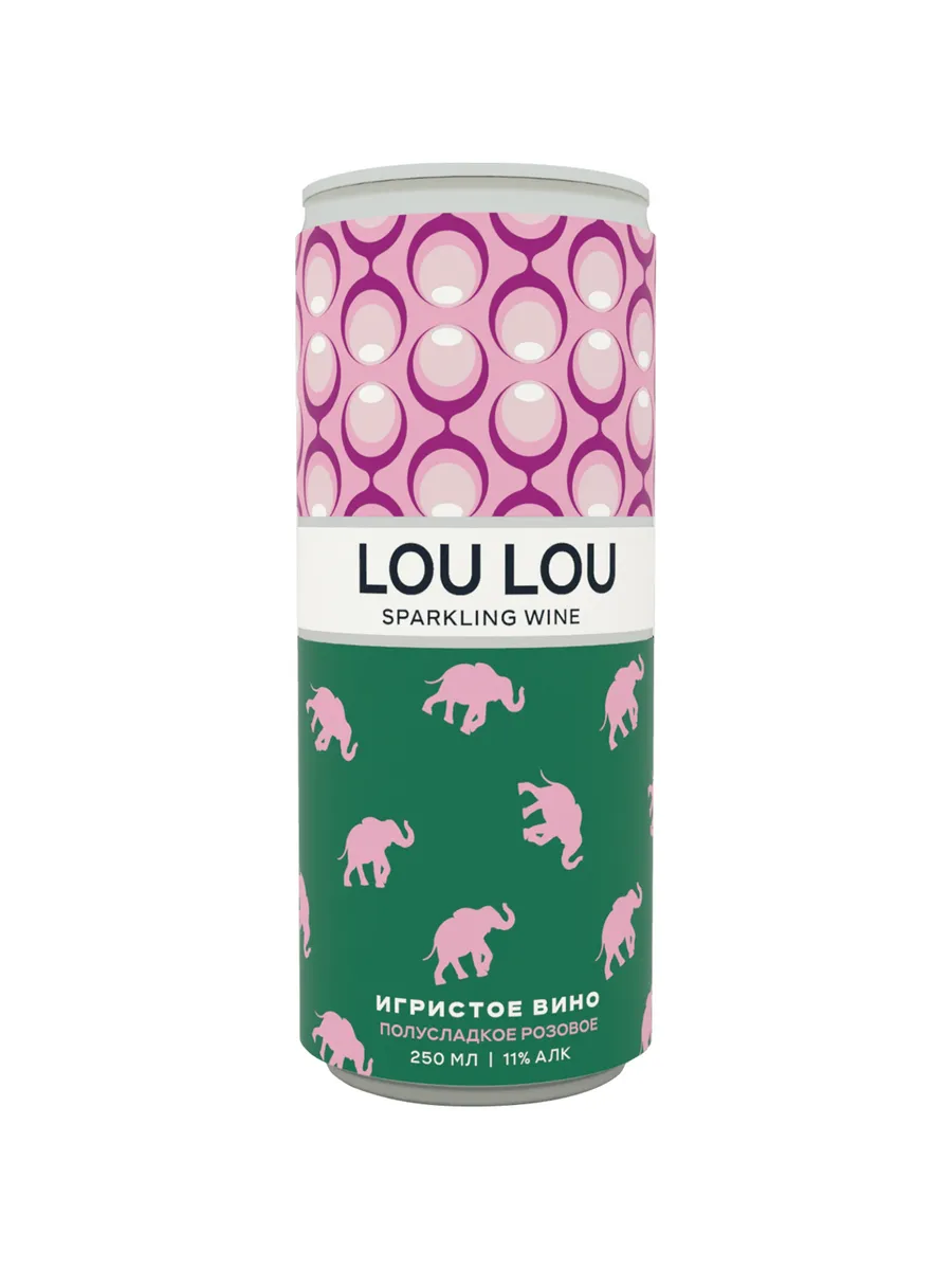 Вино игристое Lou Lou розовое полусладкое 0,25 л