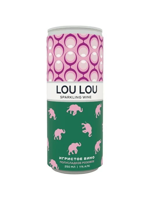 Вино игристое Lou Lou розовое полусладкое 0,25 л, 0,25 л