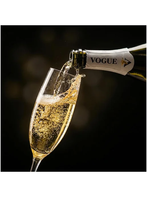 VOGUE Вино игристое белое полусухое 0,75 л, 750 мл, фото 2
