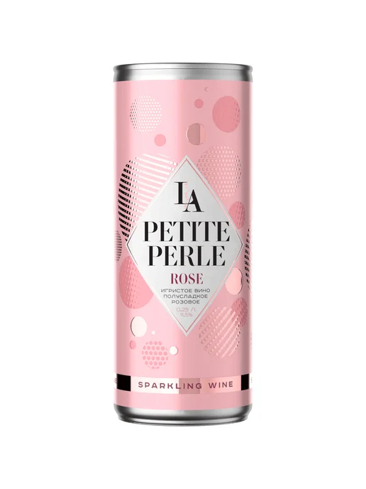 Вино игристое La Petite Perle розовое полусладкое 0,25 л, 0,25 л