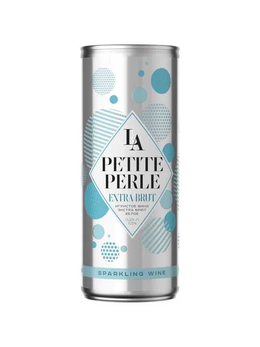 Вино игристое La Petite Perle белое экстрабрют 0,25 л ж б, 0,25 л