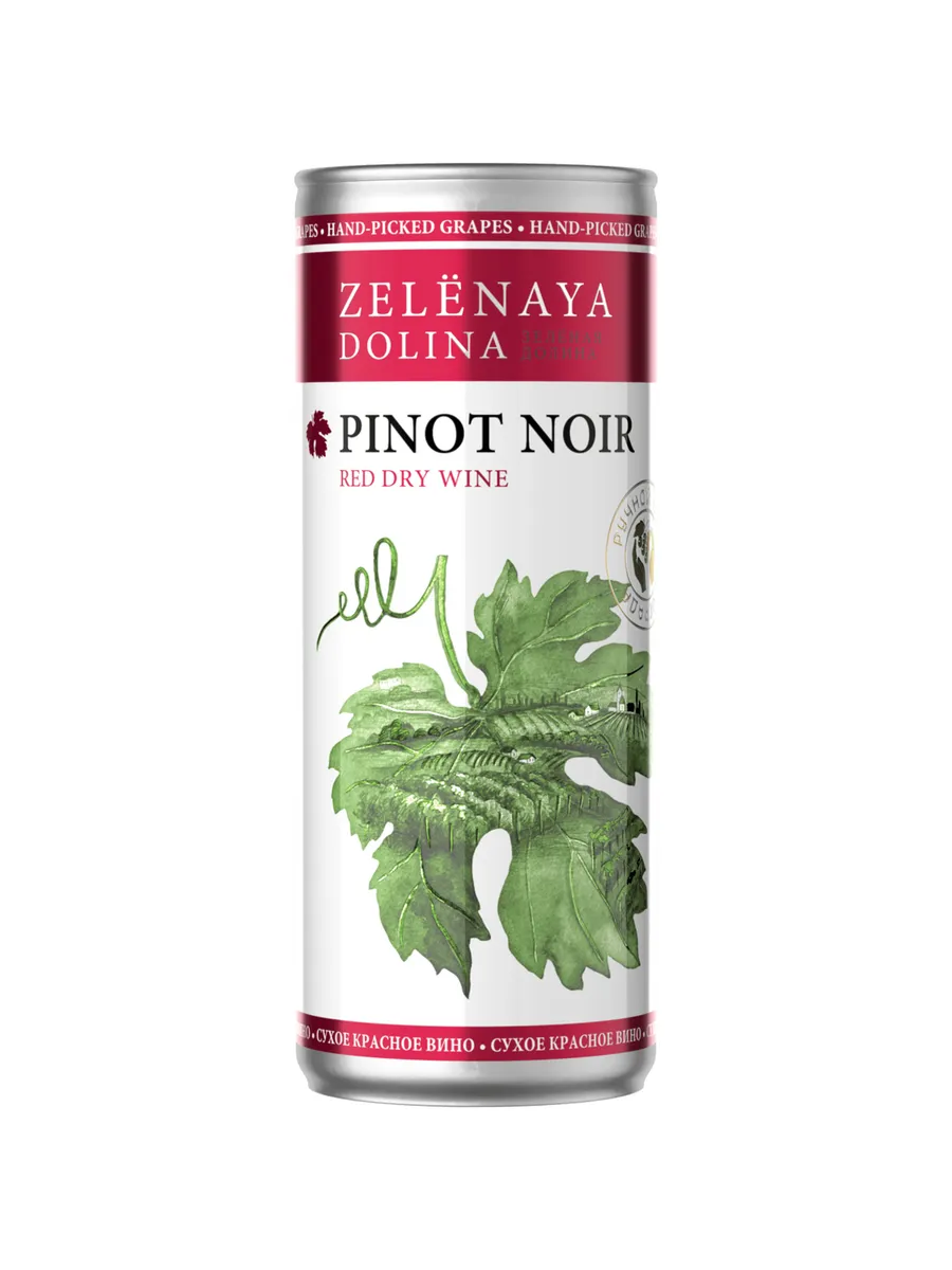 Вино Zelenaya Dolina Pinot Noir красное сухое 0 25 л ж б