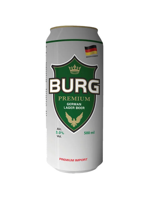 Burg Пиво Premium Lager светлое 0,5 л ж б, 0,5 л