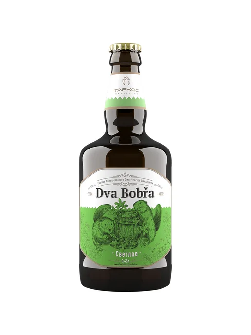 Таркос Пиво Dva Bobra светлое 0,45 л, 0,45 л