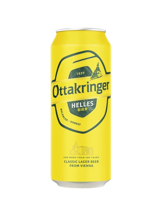 Пиво Ottakringer Helles светлое 0,5 л ж б, 0,5 л