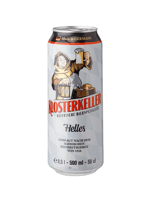 Пиво Klosterkeller Helles светлое 0,5 л ж б, 0,5 л