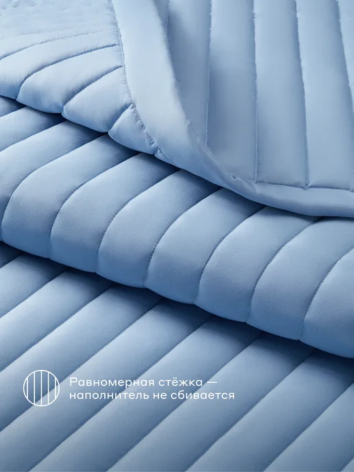 Покрывало Pragma Snolaf дымчатый голубой 220*240 см, Яндекс Фабрика, 220x240 см, фото 5