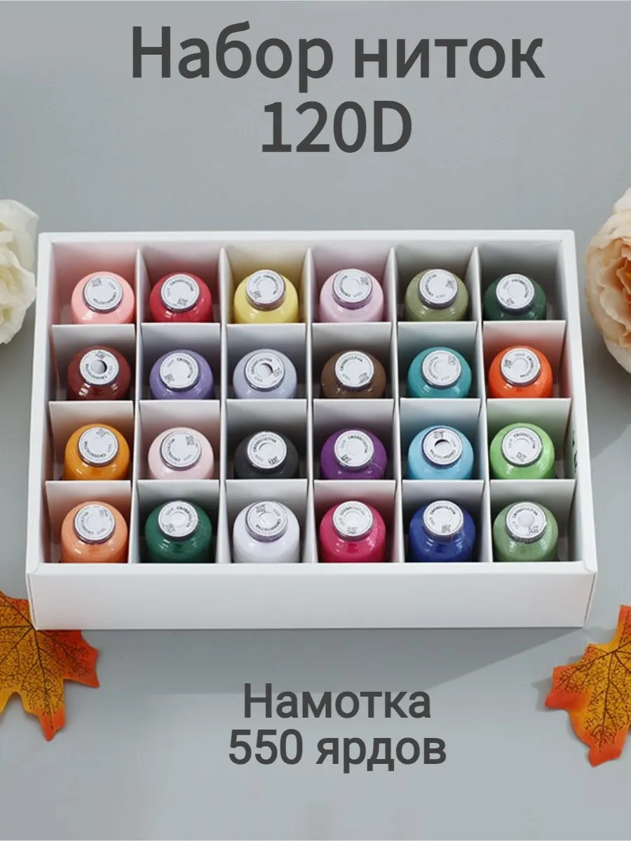 Нитки вышивальные набор 120D