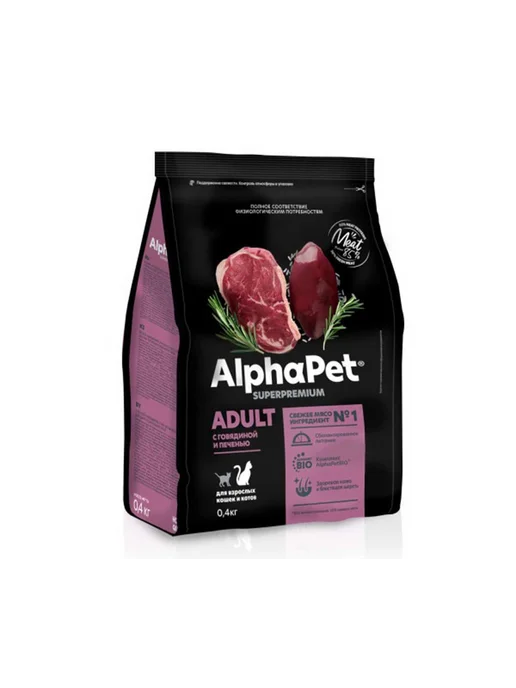 Сухой корм AlphaPet Superpremium Кошек для собак, 0,4 кг