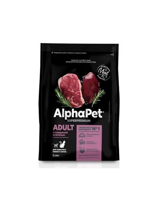 Сухой корм AlphaPet Superpremium Кошек для собак, 0,4 кг, фото 2