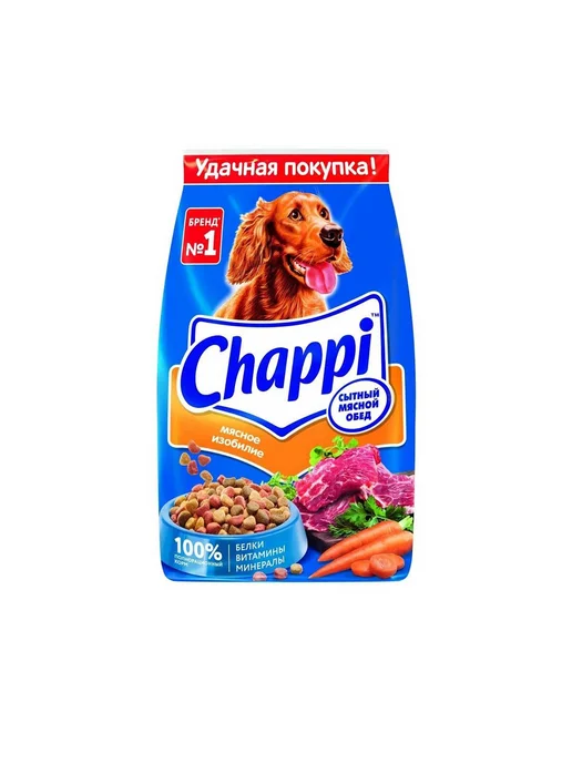 Сухой корм CHAPPI Изобилие для собак, мясо, 2,5 кг